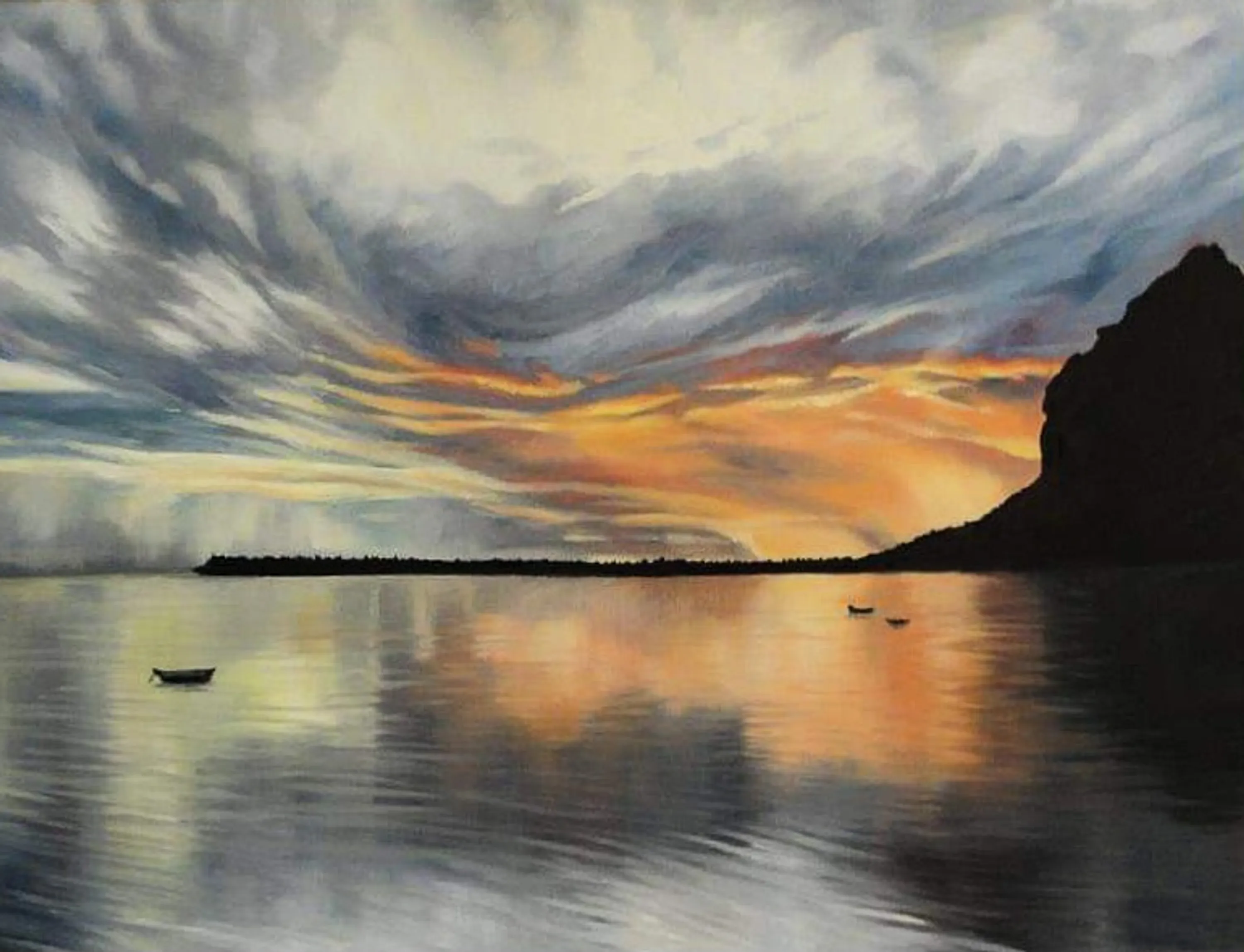 Sunet in Mauritius, 2012, Oil on Canvas